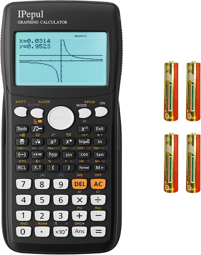 Scientific Calculators with Graphing Functions, IPepul 10 Modes Math Calculator for High School and College Students, Teachers, Office, Algebra, Geometry, Statistics, School Supplies