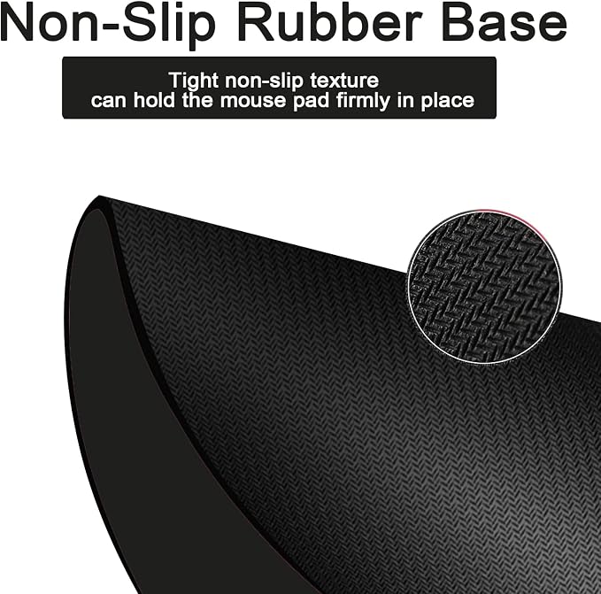 Small Mouse pad, Portable, Waterproof Non-Slip Rubber Bottom, Suitable for Wireless Mouse, Laptop Keyboard Tray for Both Men and Women, Office Travel Black 5.5x7.5in