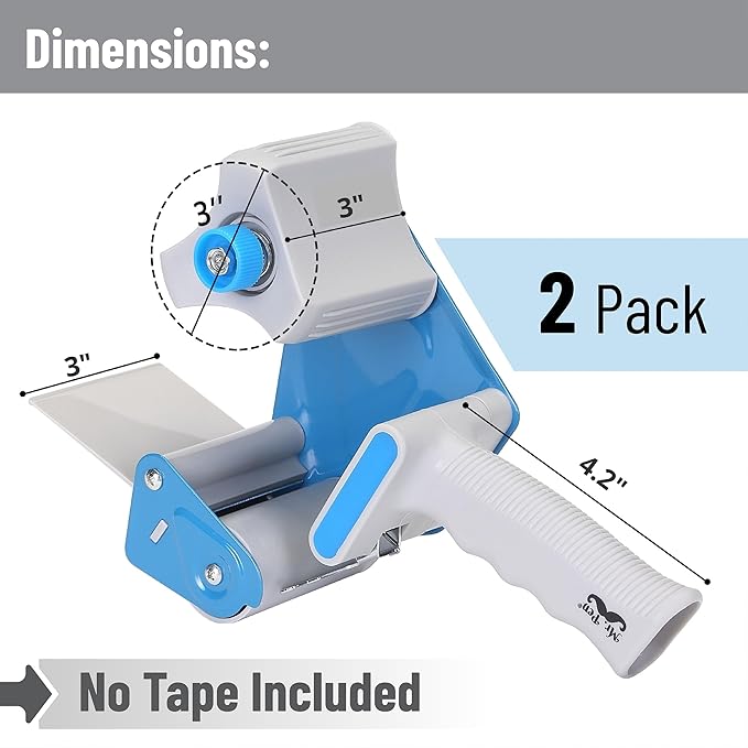 Mr. Pen- 3 inch Tape Gun Dispenser, Packing Tape Dispenser Gun, 3 inch Packing Tape Gun, Heavy Duty Tape Dispenser, Shipping Dispenser, Packaging Tape Dispenser