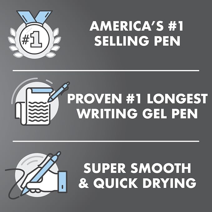 PILOT G2 Pens, 0.7mm, Black Ink, 5-Pack