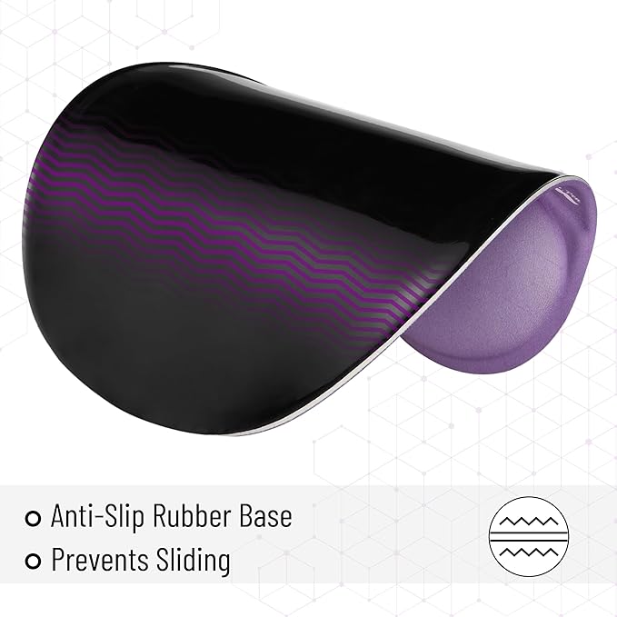 Mr. Pen- Ergonomic Mouse Pad with Wrist Rest, Purple Breathable Fabric with Memory Foam Cushion, Non-Slip Rubber Base, Gel Mouse Pad with Wrist Support