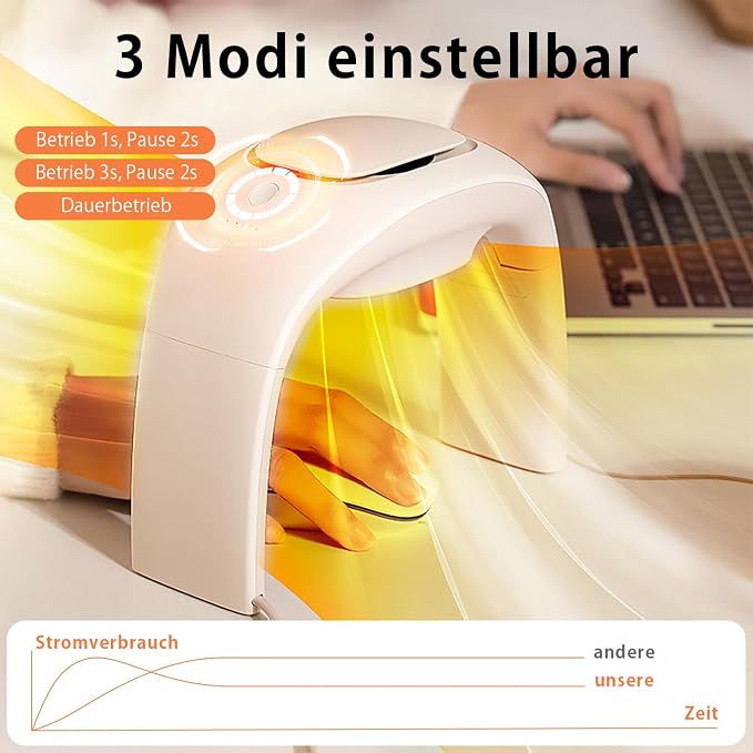 Space Heaters for Indoor Use,Desk Hand Warmer Ceramic Energy Efficient Heater with Thermostat,Personal Electric Desk Hand Heater,Heated Mouse Pad Hand Warmer for Office Women Men Gifts,Beige