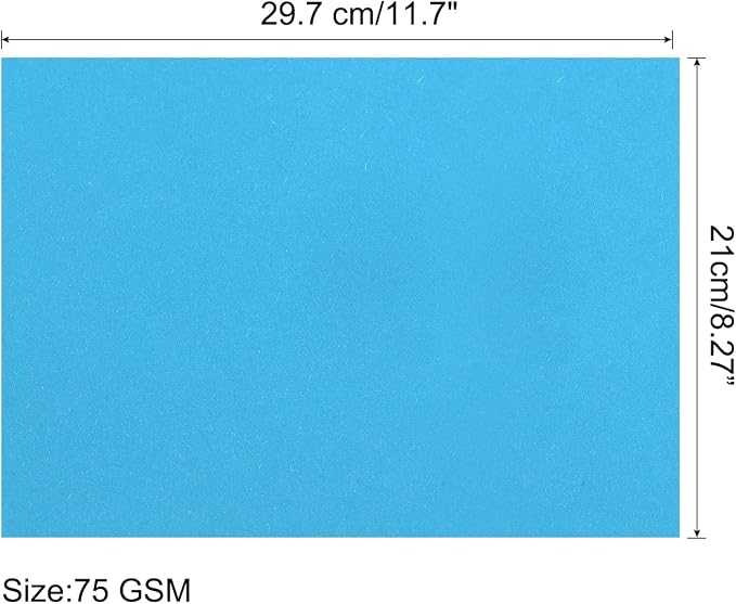 MECCANIXITY 50 Sheets Colored Copy Paper 8.3 x 11.7Inch Printer Paper 80gsm Lake Blue for Office Printing, Document Copying, Invitations, Forms, Art Projects