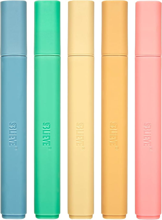 BLIEVE- Aesthetic Bible Highlighters No Bleed Through Assorted Colors, Cute Highlighter For Journaling Office Supplies And Accessories, Bible Highlighters And Pens No Bleed Chisel Tip (VINTAGE)