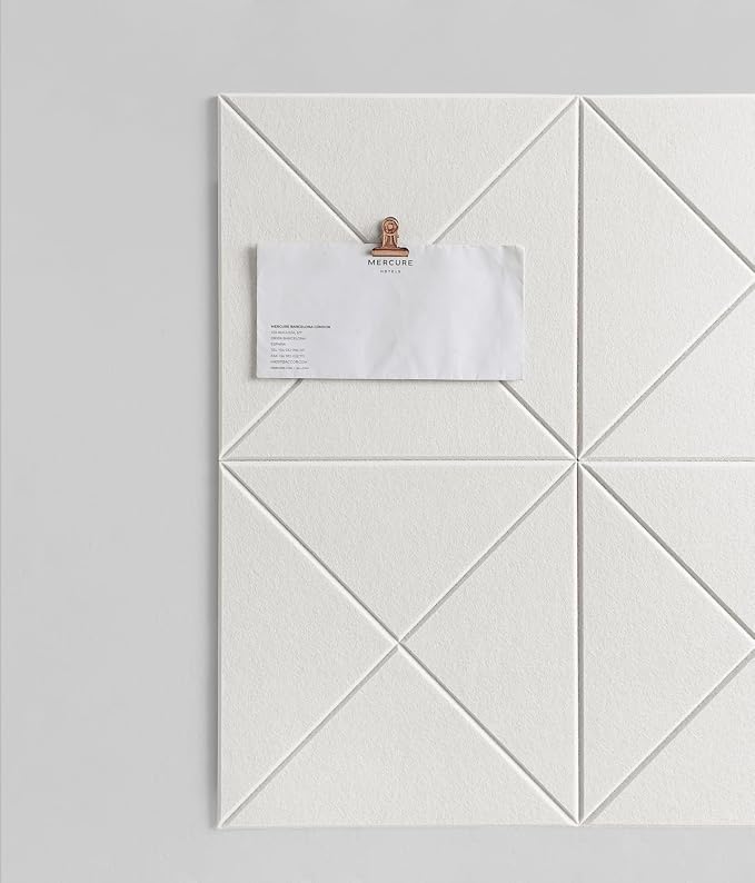 Cork Board 24 x36 Alternative - 6 Pack Felt Wall Tiles with Safe Removable Adhesive Tabs, Cork Boards for Walls for Home Office Pin Board Tack Board Bulletin Board - Warm White