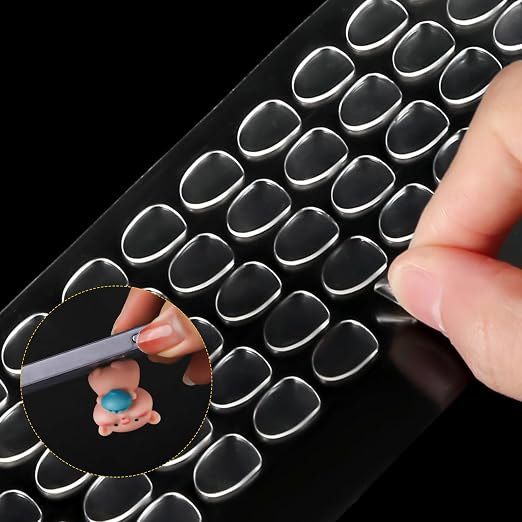 500pcs Clear Mounting Putty, Removable Gel Glue Putty Adhesive Tacky Putty Double Sided Adhesive dots Small Nano Putty No Trace Sticky Putty for Wall Hanging Poster Pictures Crafts (0.47x0.31)