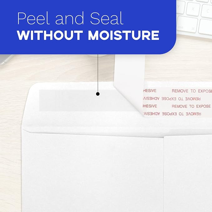 Goefun White 6x9 Catalog Envelopes, 250 PCS | Self Seal, Security, Printable, For Mailing, 100 GSM Paper
