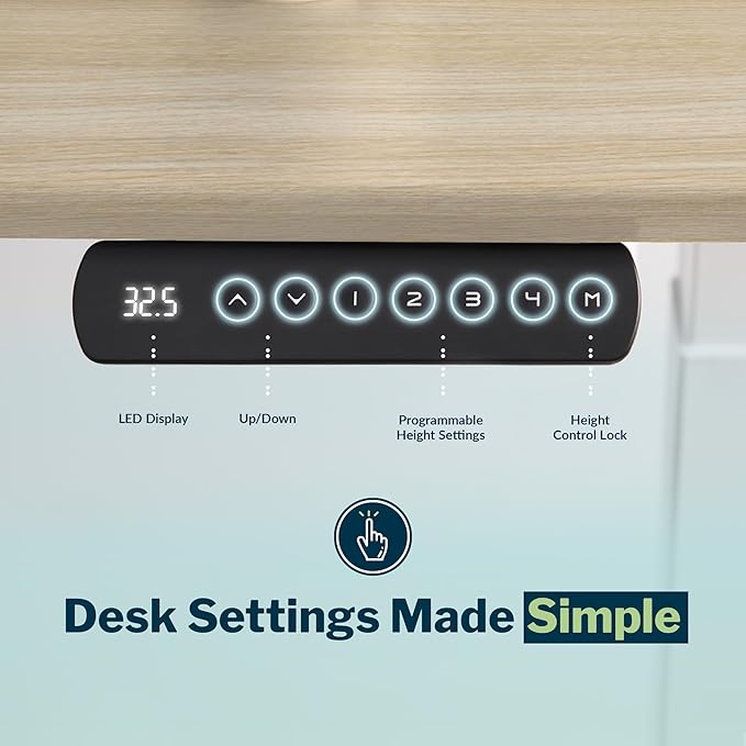 Vari ComfortEdge 80x60 L-Shape Electric Standing Desk – Height Adjustable Sit-Stand VariDesk for Corner Office with Reversible Left/Right Design + Light Wood/White Legs (Ships in 3 Boxes)