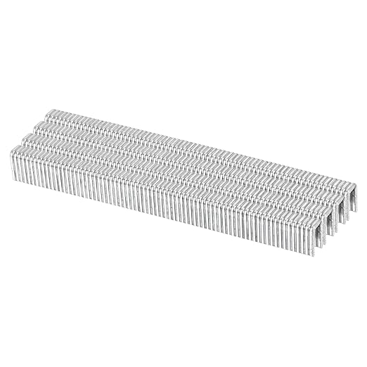 uxcell 18 Gauge Narrow Crown Staples 1/4" x3/8", 5000Pcs Galvanized Steel for Pneumatic, Electric Stapler, White