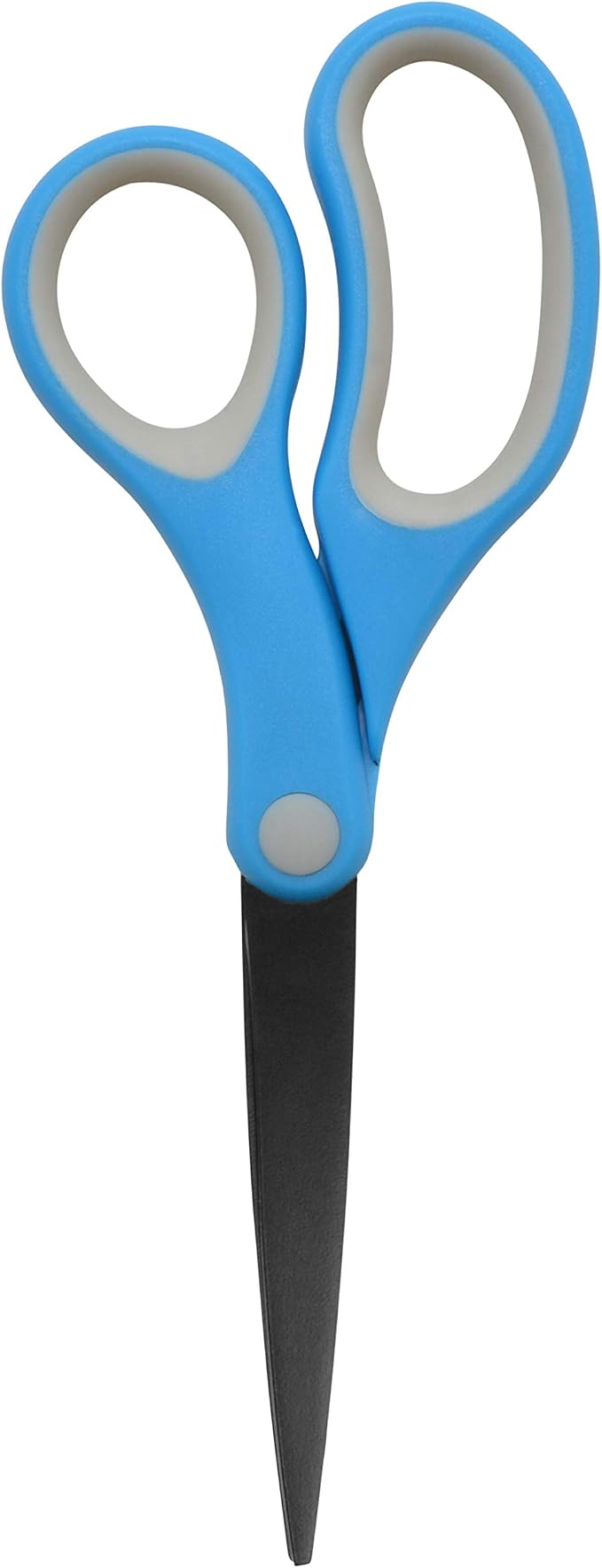 Westcott 55849 8-Inch Non-Stick Titanium-Bonded Scissors For Office and Home, Blue/Gray, 2 Pack