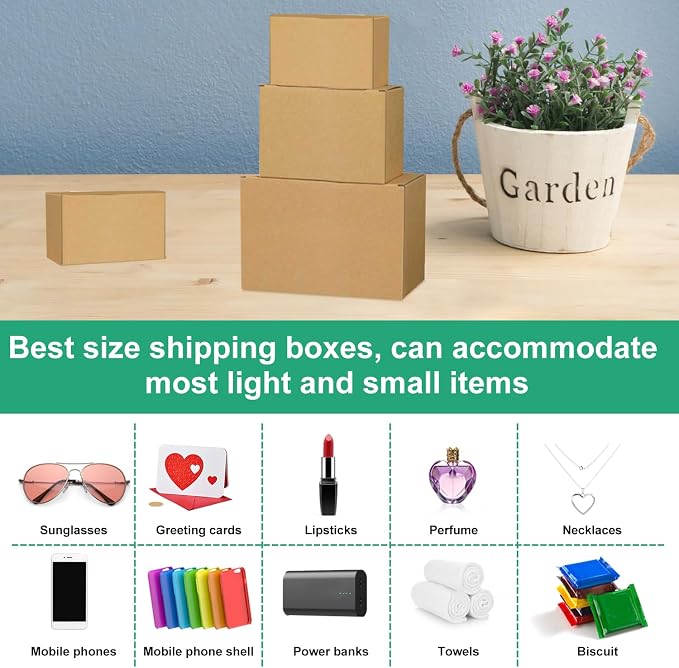36Pcs Shipping Boxes,8x6x6,9x6x4,10x7x5 Mix and match Small Shipping Boxes | 3 Sizes 12PCS Each shoe boxes cardboard