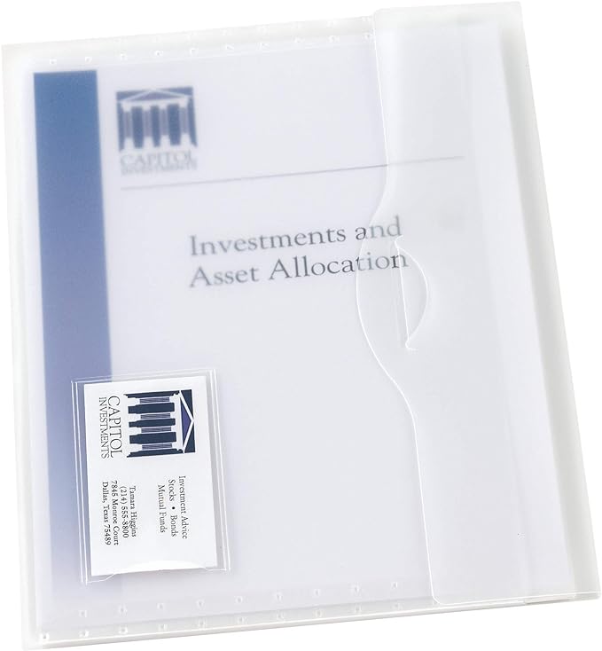Avery Translucent Document Wallet, Clear Travel Document Organizer, Holds up to 50 Pages (72278)