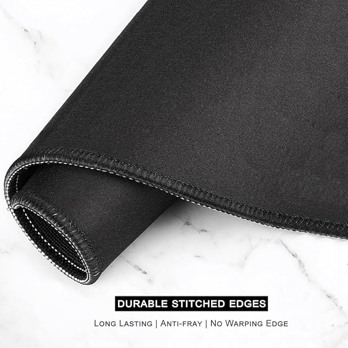 Auhoahsil Desk Mouse Pad, Large Gaming Mousepad, XXL Desk Pad, Extended Long Superior Micro-Weave Cloth Non-Slip Rubber Big Computer Mouse Mat for Gamer, Office & Home, 35" x 15", Abstract Monstera