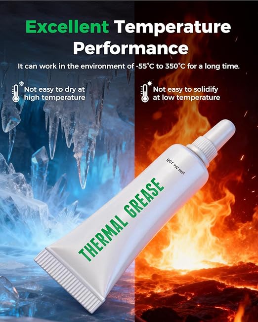 Creality 3D Printer Thermal Grease, 350°C High-Temperature Resistant Paste, Excellent Thermal Conductivity, Non-Conductive, for 3D Printer Hotend/Nozzle, Suitable for All FDM 3D Printer (1 Pack)