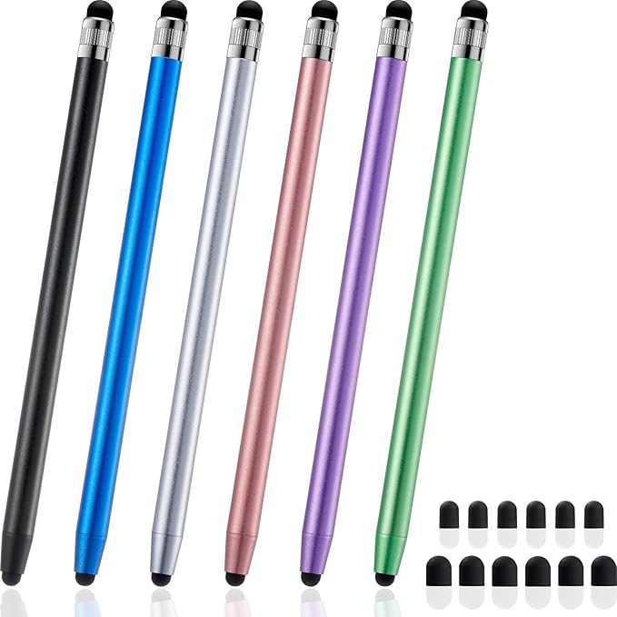 ChaoQ Stylus Pen for Touchscreen, 6pcs Stylus Pen for iPad iPhone Android | High Sensitivity and Precision, Suitable for iPad iPhone Android and All Touch Screens