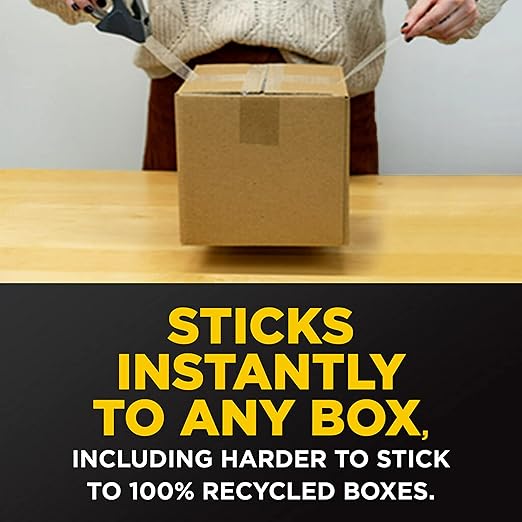 Scotch Box Lock Packaging Tape, 1 Roll with Dispenser, 1.88 in x 800 in, Extreme Grip, Sticks Instantly to Any Box (195) (Pack of 2)