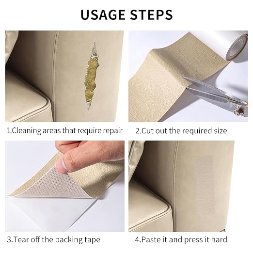 Leather Repair Patch Tape, Peacock Green 3 x 61 Inches Self Adhesive Leather Repair Kit for Furniture, Car Seat,Vinyl Leather Repair Kit for Office Chairs, Couch, Sofa, Luggage
