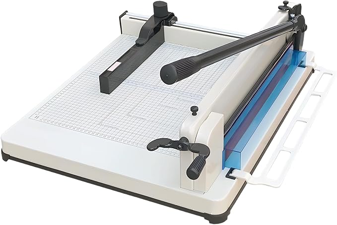 Heavy Duty Paper Cutter 17", Guillotine A3 Paper Cutter, 400 Sheets Capacity Paper Trimmer, Double Safety Protection Durable HSS Blade for Cutting Paper