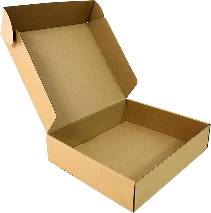 Shipping Boxes Corrugated Cardboard Mailer Boxes Literature Mailer for Packaging Small Business Craft Gifts Giving Products (Brown, 13x11x3)