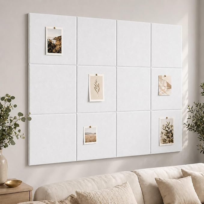 Felt Bulletin Board Tiles, Cork Board Alternative, 48 x 36 in | 0.35 in modular felt wall tiles for notes, photos, schedules, reminders in offices, classrooms, home & office workspace