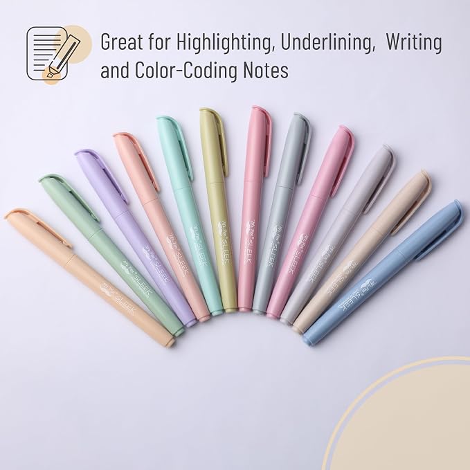 Mr. Pen- Highlighters, 12 Pack, Pastel Colors, Chisel Tip, Quick-Dry | Smear-Resistant, Odorless Highlighters for School, Office & Journaling