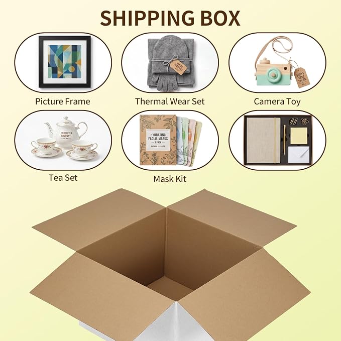 WIFTREY 12x12x8 inches White Shipping Boxes Pack of 15, Corrugated Cardboard Boxes 12 x 12 x 8 for Packaging Small Business, Moving, Mailing