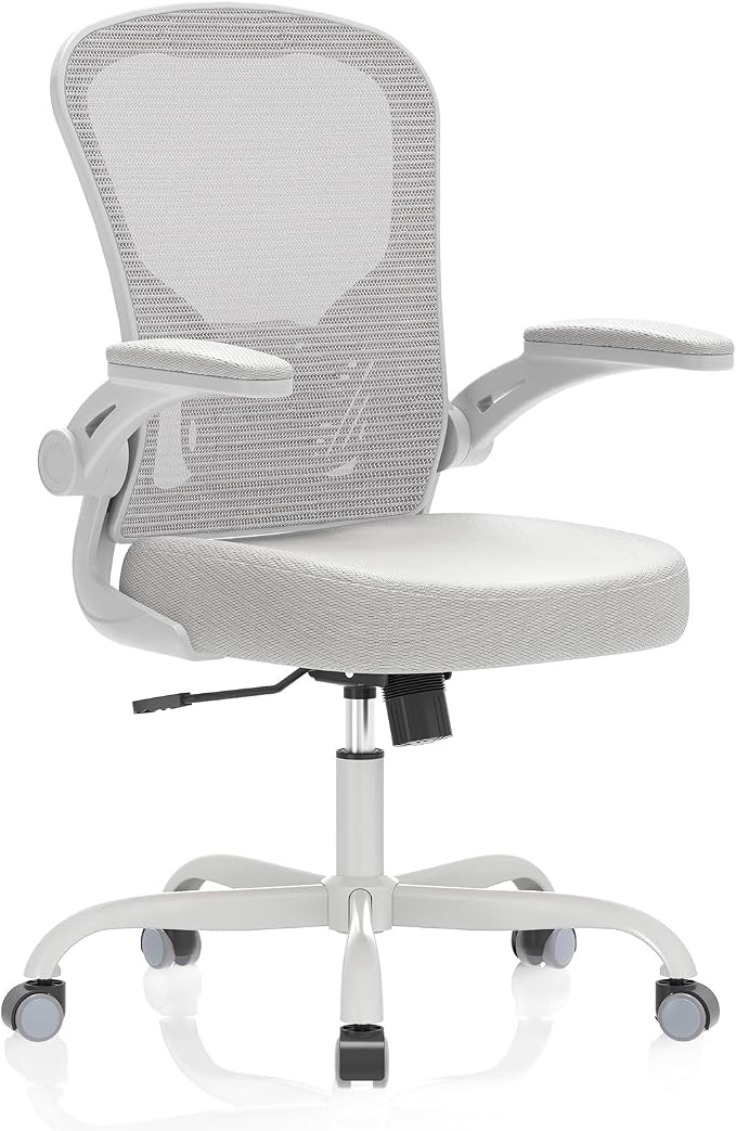 Office Chair|Ergonomic Desk Chairs 330LBS Capacity | Flip-up Armrests,Mesh Computer Chair,High Back,Comfy Work,Adjustable Lumbar Support