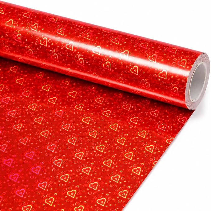 Red Iridescent Bulletin Board Paper Roll,17"x20 Ft Bulletin Board Background Paper Roll,Fade Resistant Wrinkle Resistant Poster DIY Crafts Papers Glitter Wallpaper Classroom Office Home Dec