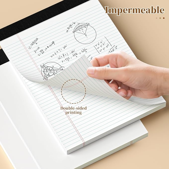AILZFEI 300 Sheets Legal Pads 8.5 x 11 College Ruled 6-Pack White Paper Note Pad Narrow Ruled 50 Sheets per Notepad Perforated Writing Pad Sturdy Back 8x11 Legal Pads Pads of Paper