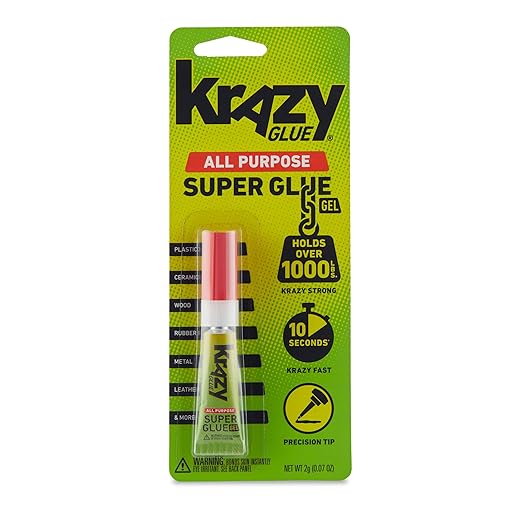 Krazy Glue All Purpose Super Glue Gel with Precision Tip, 2g Tube, Fast Drying No-Run Gel Formula for Household Repairs, School, Office Crafts & DIYs, Bonds Plastic, Wood, Metal, Ceramic & More