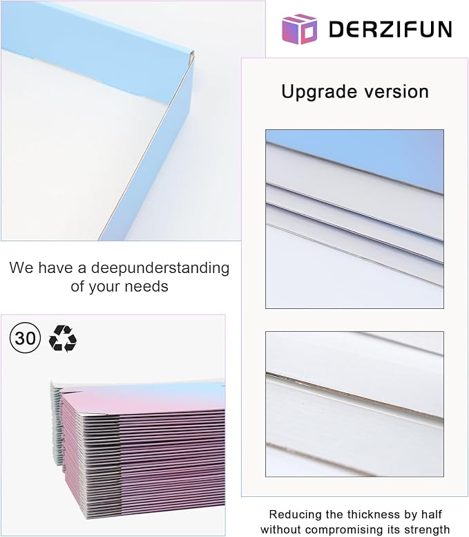Shipping Boxes 10"x8"x2" Cardboard Boxes: 30-Pack Purple Gradient Mailer Box - Boxes for Packaging Small Business