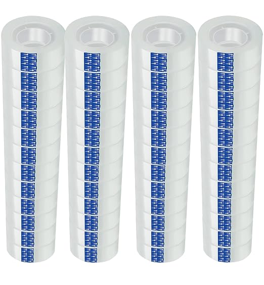 Re-Call Transparent Tape 48 Pack Refills Rolls 3/4 x 1000 Inches, 1 inch Core,Clear Tape for Office, Home, School.