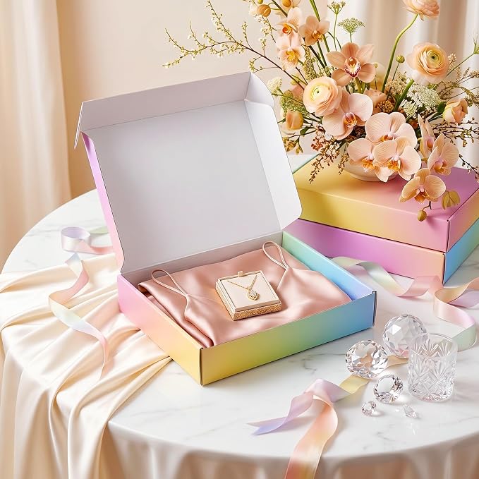 Shipping Boxes for Packaging, 11x8x2 in Corrugated Cardboard Boxes, Mailing Boxes for Small Business(40 Pack, Colorful)