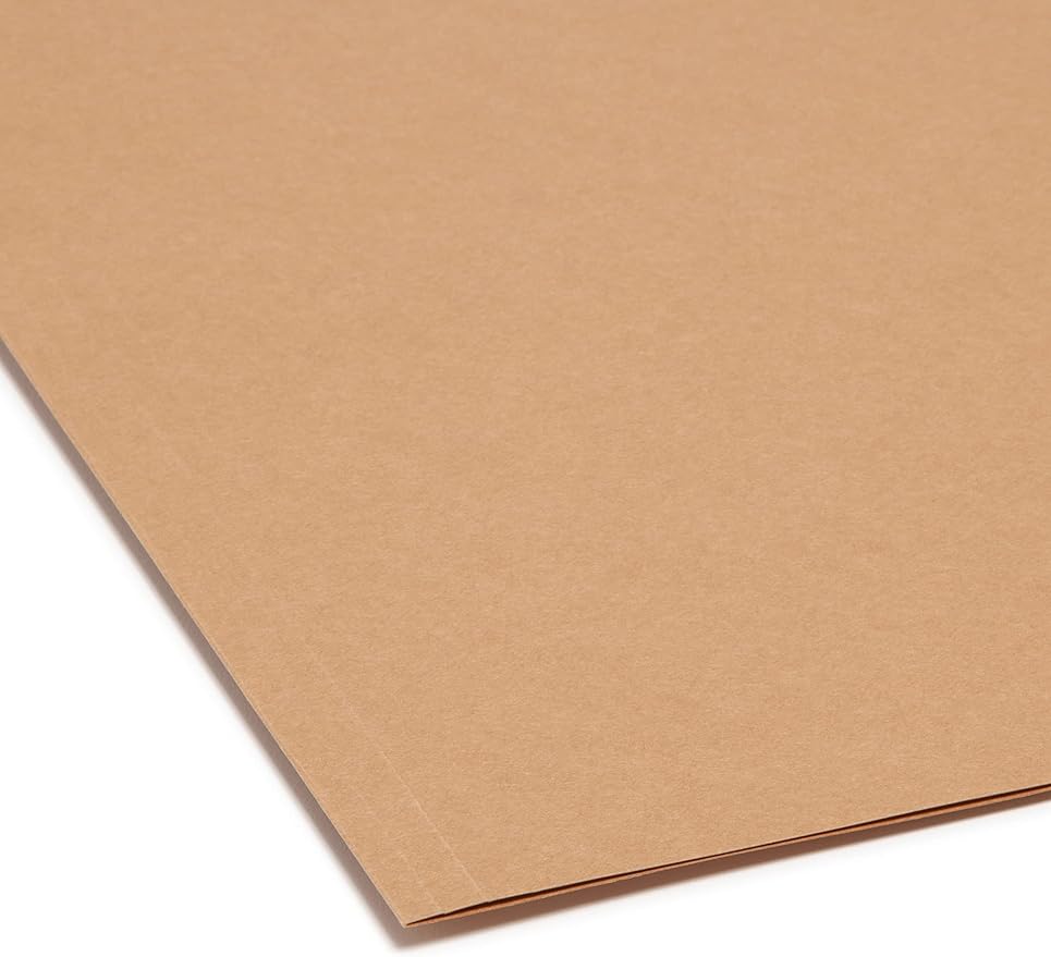 Smead File Folder, Reinforced 2/5-Cut Tab Right of Center, Guide Height, Letter Size, Kraft, 100 Per Box (10776) (Pack of 5)
