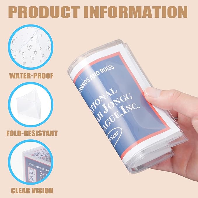 Mahjong Card Line Finder Highlighter Tape, Mahjong Line Highlighter Stripe, Transparent Sticky Card Markers Tabs, Mahjong Game Rule Reader, Reusable & No Adhesive Residue (320pc.4)