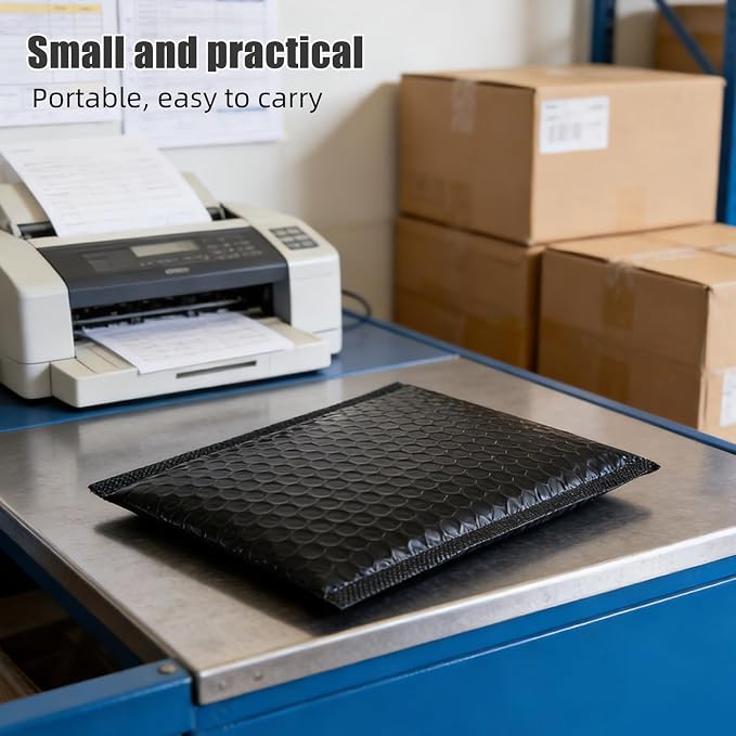 NUOBESTY Bubble Mailers, 100 Pack 6 X 8 Inch Black Padded Envelopes, Shipping Envelopes, Water Resistant, Self Seal, Thick Mailing Bubble Opaque Padded Mailers Shipping Bags
