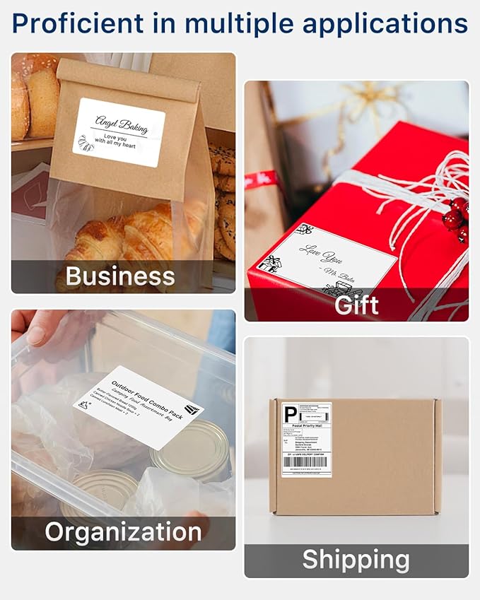 iEager 4x6 Inch Thermal Labels, White Shipping Label Stickers, Commercial+ Grade Thermal Printer Sticker, 500 Labels/Pack