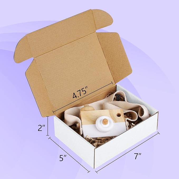 Eupako 7x5x2 Small Shipping Boxes 50 Pack - White Cardboard Box Mailers, Corrugated Mailing Boxes for Packaging Small Business