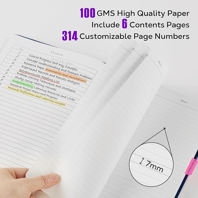 Large Journal Notebook 8.5 x 11, 320 Pages A4 College Ruled Notebook Journal for Writing Women Men, Leather Journal Notebook for School Work, Pearlescent Purple Notebook