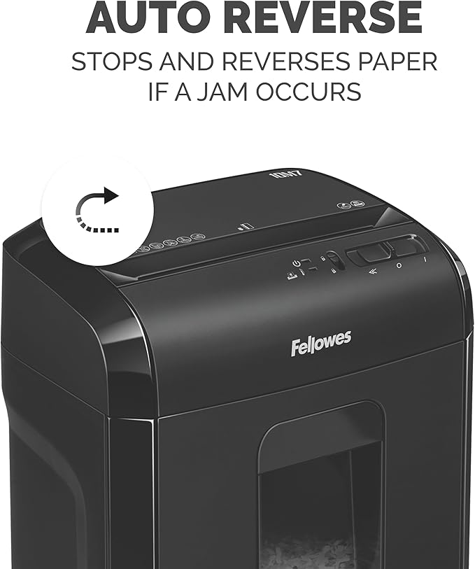 Fellowes 10M7 10-Sheet Powershred Micro-Cut Deskside Paper Shredder
