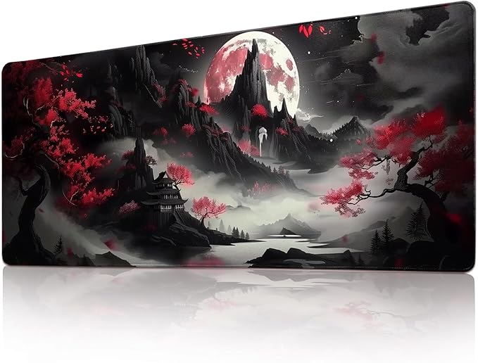 Gaming Mouse Pad Desk Pad XL Large Mouse Mat Office Decor Accessories (Dark Moon)