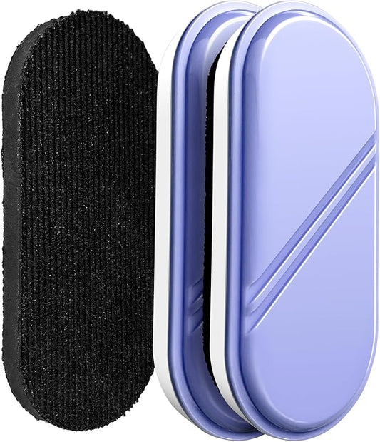 Dry Erase Board Eraser, Magnetic Detachable Whiteboard Eraser 2-Pack, White Board Erasers for Classroom, Glass Board Cleaner, Dry Erase Marker Eraser for Office School Home (Purple)
