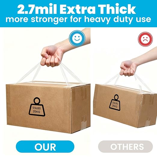 TAPEBEAR Super Clear Packing Tape 1.88" x 55Yards 2.7mil Thick Moving Tape | Storage Packaging Tape Heavy Duty Tape Refills, High Transparency, Long Lasting, 12Rolls