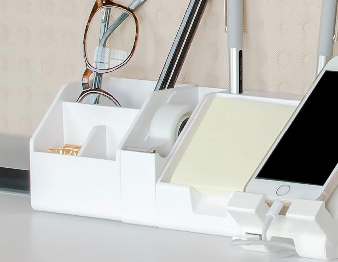 Bostitch Office Bostitch Konnect™ Desktop Tape Dispenser For Home or Office - Invisible Tape, Non-Skid Base, White Finish (KT-TAPE-WHITE)