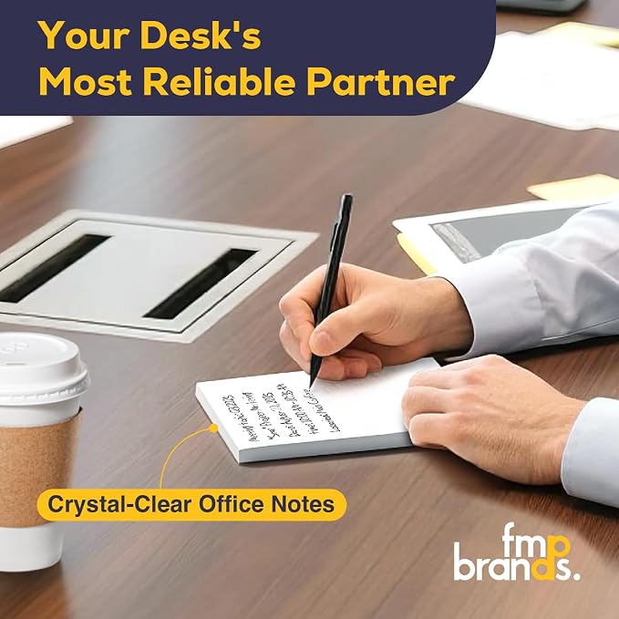 FMP Brands 5 Pack (Total 500 Sheets) Note Pads 4x6, 100 Sheets Per Memo Pad, Server Note Pads, White Waitress Small Notepad, Writing Scratch Paper, Pads of Paper, To Do List Memo & Scratch Server Accessories