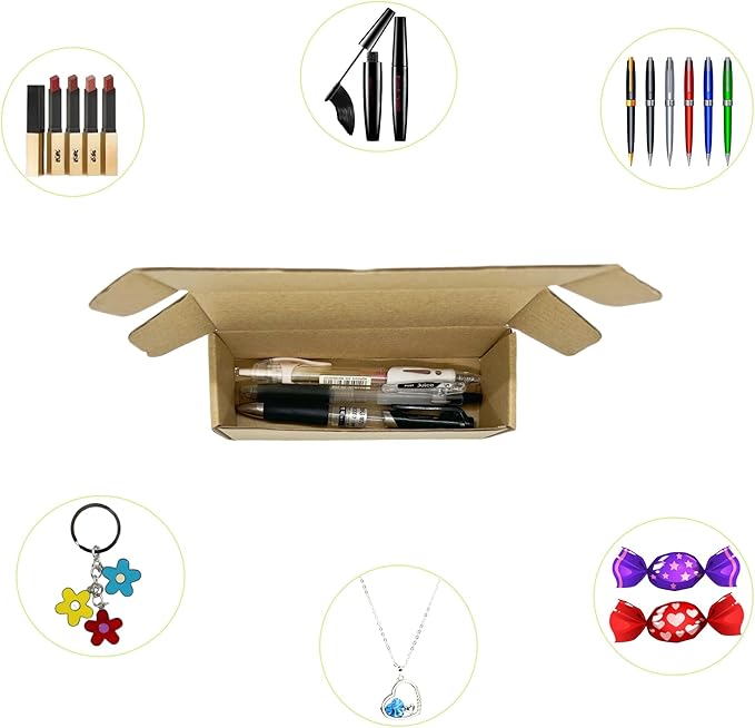 6 x 2 x 2 Inches Small Shipping Boxes 50 Pack Corrugated Cardboard Packaging Business Moving Mailing Box