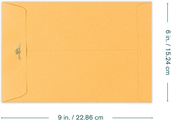 Clasp Envelopes - Brown Kraft Catalog Envelopes 6x9 Inch - 30 Pack - With Clasp Closure & Gummed Seal – 28lb Heavyweight Paper Letter Envelopes for Home, Office, Business, Legal or School