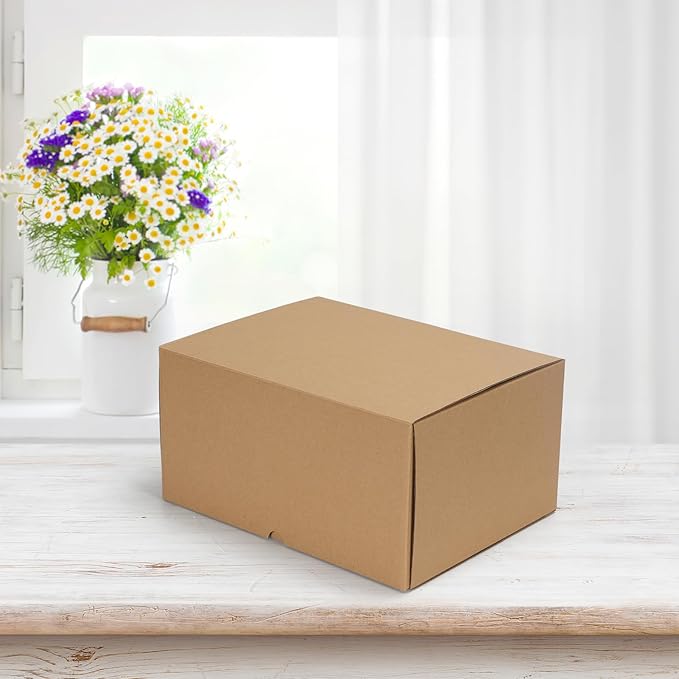 HORLIMER 12x9x6 inches Shipping Boxes Set of 15, Brown Corrugated Cardboard Box for Mailing, Packaging, Small Business