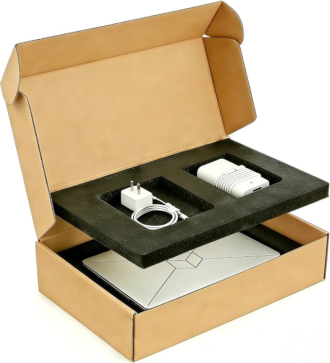 Laptop Box Great for Laptop Computer Shipping or Storage | Laptop Shipping Box Cardboard Mailing Boxes Great for Laptop Computer Shipping, Adjustable DIY Foam Fits Most Laptops (Black)