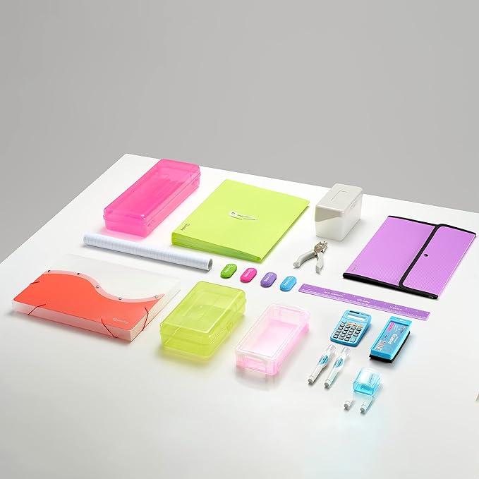 Enday 1.5 Inch Binder (12 Pack - Assorted Colors) 3 Ring Binder 1.5 inch with Clear View Cover and 2 Inside Pocket - for Letter Size 8.5 x 11'' Paper, Ideal for School Supplies, Office, and Home